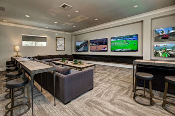 Media room with (5) televisions (including (2) video game televisions)